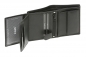 Mobile Preview: Mini-Kombibörse mit Riegel extra dünn im Hochformat LEAS in Echt-Leder, schwarz - LEAS Mini-Edition