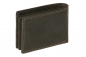 Preview: Mini-Geldbörse extra dünn mit Klappe im Querformat LEAS MCL in Echt-Leder, schwarz - LEAS Basic-Vintage-Collection
