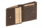 Mobile Preview: Wiener-Schachtel mit großer Kleingeldschütte im Vintage Style LEAS, in Echt-Leder, dunkelbraun - ''LEAS Vintage-Collection''