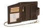 Mobile Preview: Bikerkombibörse mit Außenverschluss Kette (mit Box) LEAS MCL Vintage in Echt-Leder, braun - LEAS Chain-Series