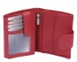 Mobile Preview: Damenbörse und Herrenbörse mit Außenriegel im Hochformat LEAS in Echt-Leder, rot - LEAS Special-Edition