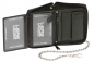 Preview: Reißverschlussbörse mit Chrom-Kette LEAS in Echt-Leder, schwarz - LEAS Chain-Series