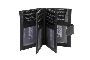 Preview: Kreditkartenmappe dünn mit RFID Schutz, Ausweismappe flach mit RFID Folie mit Außenverschluss LEAS in Echt-Leder, schwarz Preview: Kreditkartenmappe dünn mit RFID Schutz, Ausweismappe flach mit RFID Folie mit Außenverschluss LEAS in Echt-Leder, schwarz