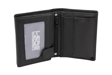 Preview: LEAS Mini Geldbörse mit Riegel extra dünn im Hochformat, Flaches Portemonnaie mit RFID Schutz Folie mit Geschenk Box Echt-Leder, schwarz Preview: LEAS Mini Geldbörse mit Riegel extra dünn im Hochformat, Flaches Portemonnaie mit RFID Schutz Folie mit Geschenk Box Echt-Leder, schwarz