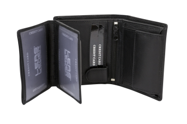 Preview: LEAS Mini Geldbörse mit Riegel extra dünn im Hochformat, Flaches Portemonnaie mit RFID Schutz Folie mit Geschenk Box Echt-Leder, schwarz Preview: LEAS Mini Geldbörse mit Riegel extra dünn im Hochformat, Flaches Portemonnaie mit RFID Schutz Folie mit Geschenk Box Echt-Leder, schwarz