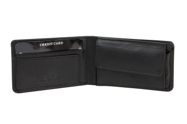 Preview: Minibörse extra flach im Querformat dünn, flaches Portemonnaie mit RFID Schutz, Block Folie mit Geschenk Box LEAS in Echt-Leder, schwarz Preview: Minibörse extra flach im Querformat dünn, flaches Portemonnaie mit RFID Schutz, Block Folie mit Geschenk Box LEAS in Echt-Leder, schwarz