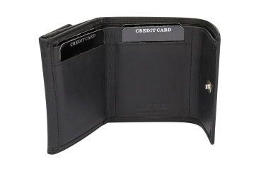 Preview: LEAS Damen Minibörse extra dünn, Flaches Portemonnaie Herren mit RFID Schutz Block Folie mit Geschenk Box Echt-Leder, schwarz Preview: LEAS Damen Minibörse extra dünn, Flaches Portemonnaie Herren mit RFID Schutz Block Folie mit Geschenk Box Echt-Leder, schwarz