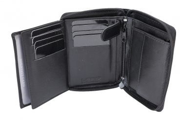 Preview: LEAS Reißverschlussgeldbörse mit umlaufendem Reißverschluss und RFID Schutz Block Folie Brieftasche schützt Kreditkarten vor Datendieben Echt-Leder, schwarz Preview: LEAS Reißverschlussgeldbörse mit umlaufendem Reißverschluss und RFID Schutz Block Folie Brieftasche schützt Kreditkarten vor Datendieben Echt-Leder, schwarz