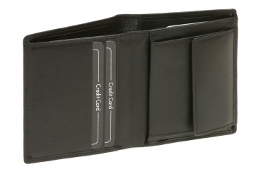 Preview: Damen und Herren Minibörse Geldbeutel dünn extra flach viele Karten im Hochformat LEAS in Echt-Leder, schwarz Preview: Damen und Herren Minibörse Geldbeutel dünn extra flach viele Karten im Hochformat LEAS in Echt-Leder, schwarz