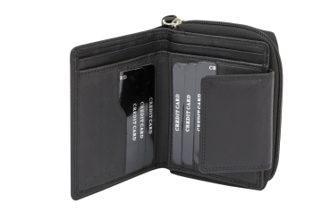 Preview: LEAS Große Vollleder Damen Geldbörse mit RFID Schutz Reißverschluss rundherum Damenlangbörse Portemonnaie Echt-Leder, schwarz Preview: LEAS Große Vollleder Damen Geldbörse mit RFID Schutz Reißverschluss rundherum Damenlangbörse Portemonnaie Echt-Leder, schwarz