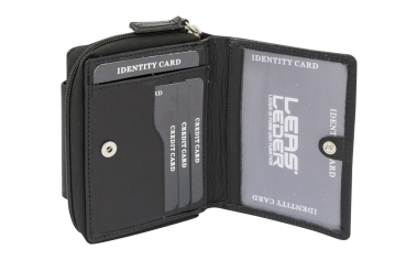 Preview: LEAS Große Vollleder Damen Geldbörse mit RFID Schutz Reißverschluss rundherum Damenlangbörse Portemonnaie Echt-Leder, schwarz Preview: LEAS Große Vollleder Damen Geldbörse mit RFID Schutz Reißverschluss rundherum Damenlangbörse Portemonnaie Echt-Leder, schwarz