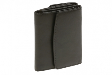 Opabörse mit großer Kleingeldschütte LEAS in Echt-Leder, schwarz - LEAS Special Edition