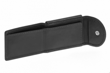 Extra kleine Minibörse LEAS in Echt-Leder, schwarz - LEAS Mini-Edition