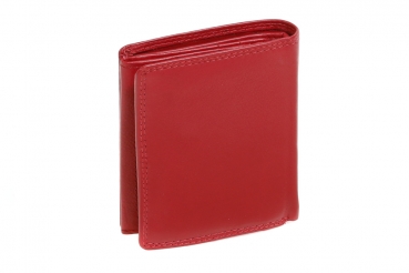 Mini-Kombibörse LEAS in Echt-Leder, rot - LEAS Mini-Edition