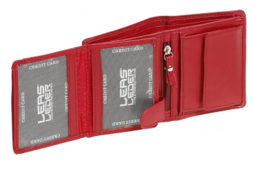 Preview: Mini-Kombibörse LEAS in Echt-Leder, rot Preview: Mini-Kombibörse LEAS in Echt-Leder, rot