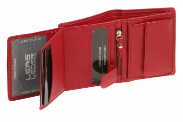 Preview: Mini-Kombibörse LEAS in Echt-Leder, rot Preview: Mini-Kombibörse LEAS in Echt-Leder, rot