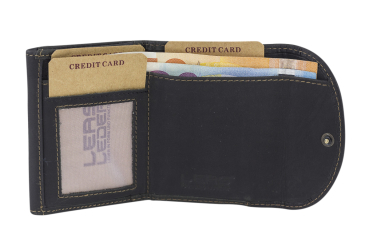 Preview: Mini Geldbörse kleines Portemonaie mit Geschenkbox LEAS in Echt-Büffel-Leder, schwarz - Vintage-Collection 9,5x6,5x1cm (BxHxT) Preview: Mini Geldbörse kleines Portemonaie mit Geschenkbox LEAS in Echt-Büffel-Leder, schwarz - Vintage-Collection 9,5x6,5x1cm (BxHxT)