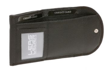Minibörse LEAS in Echt-Leder, schwarz - LEAS Mini-Edition