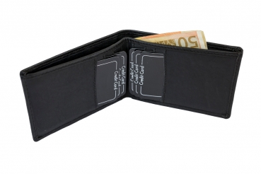 Kreditkartenhülle/-mappe LEAS in Echt-Leder, schwarz - LEAS Card-Collection