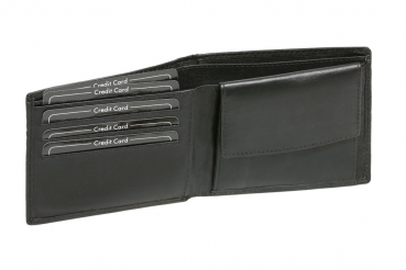 Preview: Geldbörse Herren extra dünn mit RFID Schutz LEAS, Herren Geldbeutel flach in Echt-Leder, Portmonee im Querformat, schwarz Preview: Geldbörse Herren extra dünn mit RFID Schutz LEAS, Herren Geldbeutel flach in Echt-Leder, Portmonee im Querformat, schwarz