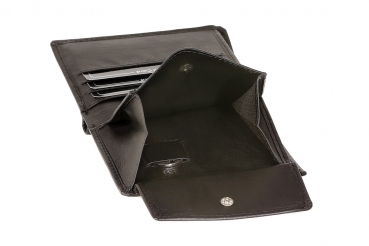 Preview: Damen & Herren Geldbörse super dünn passend für den alten Ausweis LEAS in Echt-Leder, schwarz Preview: Damen & Herren Geldbörse super dünn passend für den alten Ausweis LEAS in Echt-Leder, schwarz