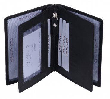 Ausweishülle, Ausweismappe LEAS in Echt-Leder, schwarz - LEAS Card-Collection