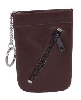 Schnappschlüsseltasche Schlüsselglocke LEAS in Echt-Leder, braun - LEAS Special Edition