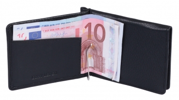 Dollar Clip Geldscheinklammer Geldklammer Money Clip LEAS in Echt-Leder, schwarz - LEAS Special Edition