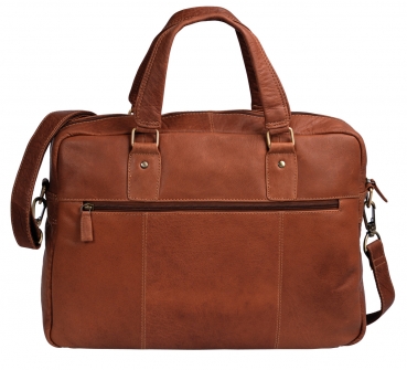 Stanford - Laptoptasche by CB in Echt-Leder, cognac - LEAS Classic Bags