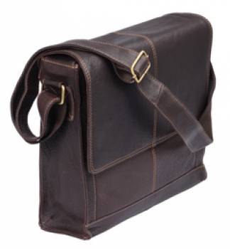 Messengertasche by LEAS in Echt-Leder, braun - LEAS Classic Bags