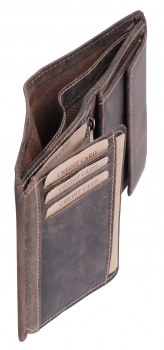 Preview: Herren Geldbeutel natur mit Geschenkbox LEAS in Echt-Leder, dunkelbraun Preview: Herren Geldbeutel natur mit Geschenkbox LEAS in Echt-Leder, dunkelbraun