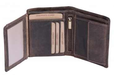 Preview: Herren Geldbeutel natur mit Geschenkbox LEAS in Echt-Leder, dunkelbraun Preview: Herren Geldbeutel natur mit Geschenkbox LEAS in Echt-Leder, dunkelbraun