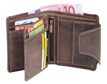 Preview: Herren und Damen Geldbörse mit Verschluss (mit LEAS-Geschenkbox) LEAS in Echt-Leder, braun Preview: Herren und Damen Geldbörse mit Verschluss (mit LEAS-Geschenkbox) LEAS in Echt-Leder, braun