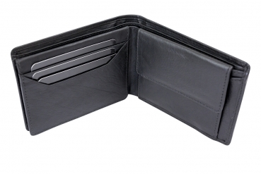 Preview: LEAS Geldbörse Herren extra dünn mit RFID Schutz, Klappe und Geheimfach, Herren Geldbeutel flach in Echt-Leder, Portmonee im Querformat mit 3 Scheinfächern, schwarz Preview: LEAS Geldbörse Herren extra dünn mit RFID Schutz, Klappe und Geheimfach, Herren Geldbeutel flach in Echt-Leder, Portmonee im Querformat mit 3 Scheinfächern, schwarz