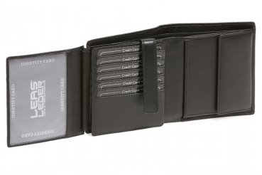 Preview: Kombibörse im Hochformat mit Klappe für viele Karten LEAS in Echt-Leder, schwarz Preview: Kombibörse im Hochformat mit Klappe für viele Karten LEAS in Echt-Leder, schwarz