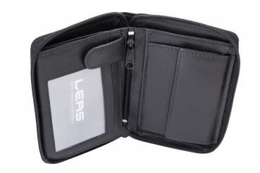 Preview: LEAS Reißverschlussgeldbörse mit umlaufendem Reißverschluss und RFID Schutz Block Folie Brieftasche schützt Kreditkarten vor Datendieben Echt-Leder, schwarz Preview: LEAS Reißverschlussgeldbörse mit umlaufendem Reißverschluss und RFID Schutz Block Folie Brieftasche schützt Kreditkarten vor Datendieben Echt-Leder, schwarz