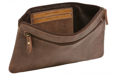 Preview: Banktasche & Geldtasche im Vintage-Style LEAS in Echt-Leder, braun Preview: Banktasche & Geldtasche im Vintage-Style LEAS in Echt-Leder, braun