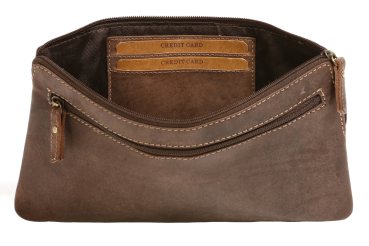 Preview: Banktasche & Geldtasche im Vintage-Style LEAS in Echt-Leder, braun Preview: Banktasche & Geldtasche im Vintage-Style LEAS in Echt-Leder, braun