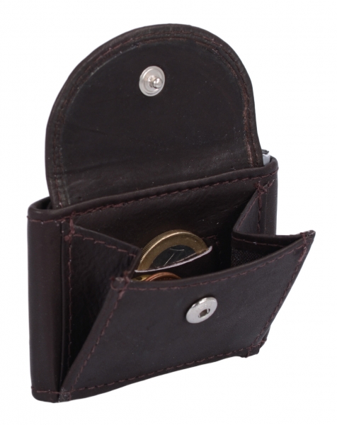 Extra kleine Minibörse LEAS in Echt-Leder, braun - LEAS Mini-Edition