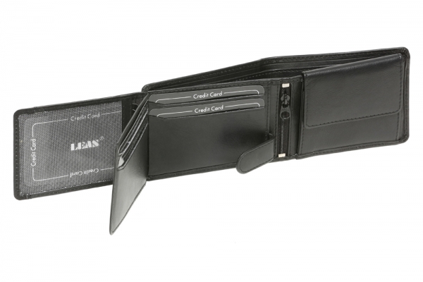 Scheintasche LEAS in Echt-Leder, schwarz - LEAS Mini-Edition