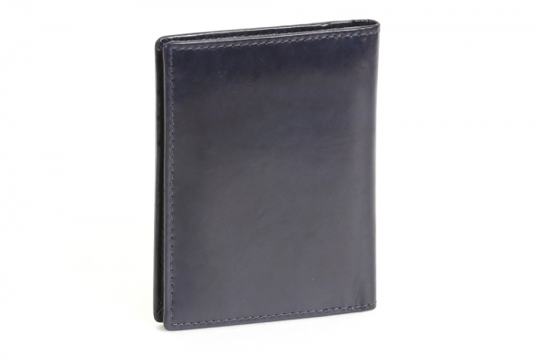 Ausweis- und Kreditkartenhülle LEAS in Echt-Leder, dunkelblau - LEAS Card-Collection