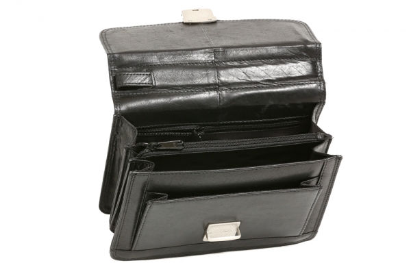 Herrentasche aus Rindleder LEAS in Echt-Leder, schwarz - LEAS Men's Bags