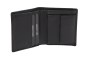 Preview: LEAS Minibörse Geldbeutel dünn extra flach viele Karten im Hochformat, Portmonee mit RFID Schutz Folie Echt-Leder, schwarz