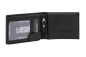 Preview: LEAS Minibörse mit Riegel flach im Querformat dünn, flaches Portemonnaie mit RFID Schutz, Block Folie mit Geschenk Box Echt-Leder, schwarz