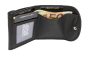 Preview: Kleine Minibörse extra dünn, flaches Portemonnaie mit RFID Schutz, Block Folie mit Geschenk Box LEAS in Echt-Leder, schwarz