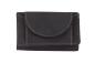 Preview: Mini Geldbörse kleines Portemonaie mit Geschenkbox LEAS in Echt-Büffel-Leder, schwarz - Vintage-Collection 9,5x7x1cm (BxHxT)