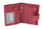 Preview: LEAS Damengeldbörse und Herren Geldbeutel mit Außenriegel und XXL Kleingeldfach im Wiener Stil mit 3 Scheinfächern im Hochformat Echt-Leder, rot