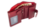 Preview: LEAS Damengeldbörse und Herren Geldbeutel mit Außenriegel und XXL Kleingeldfach im Wiener Stil mit 3 Scheinfächern im Hochformat Echt-Leder, rot