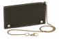 Preview: Biker Tabaktasche mit Messing-Kette Tabakbeutel Drehertasche LEAS in echt Leder, schwarz
