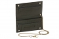 Preview: Biker Tabaktasche mit Messing-Kette Tabakbeutel Drehertasche LEAS in echt Leder, schwarz